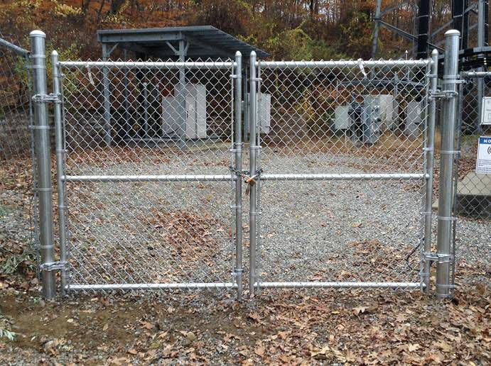 Galvanized steel chain link fence