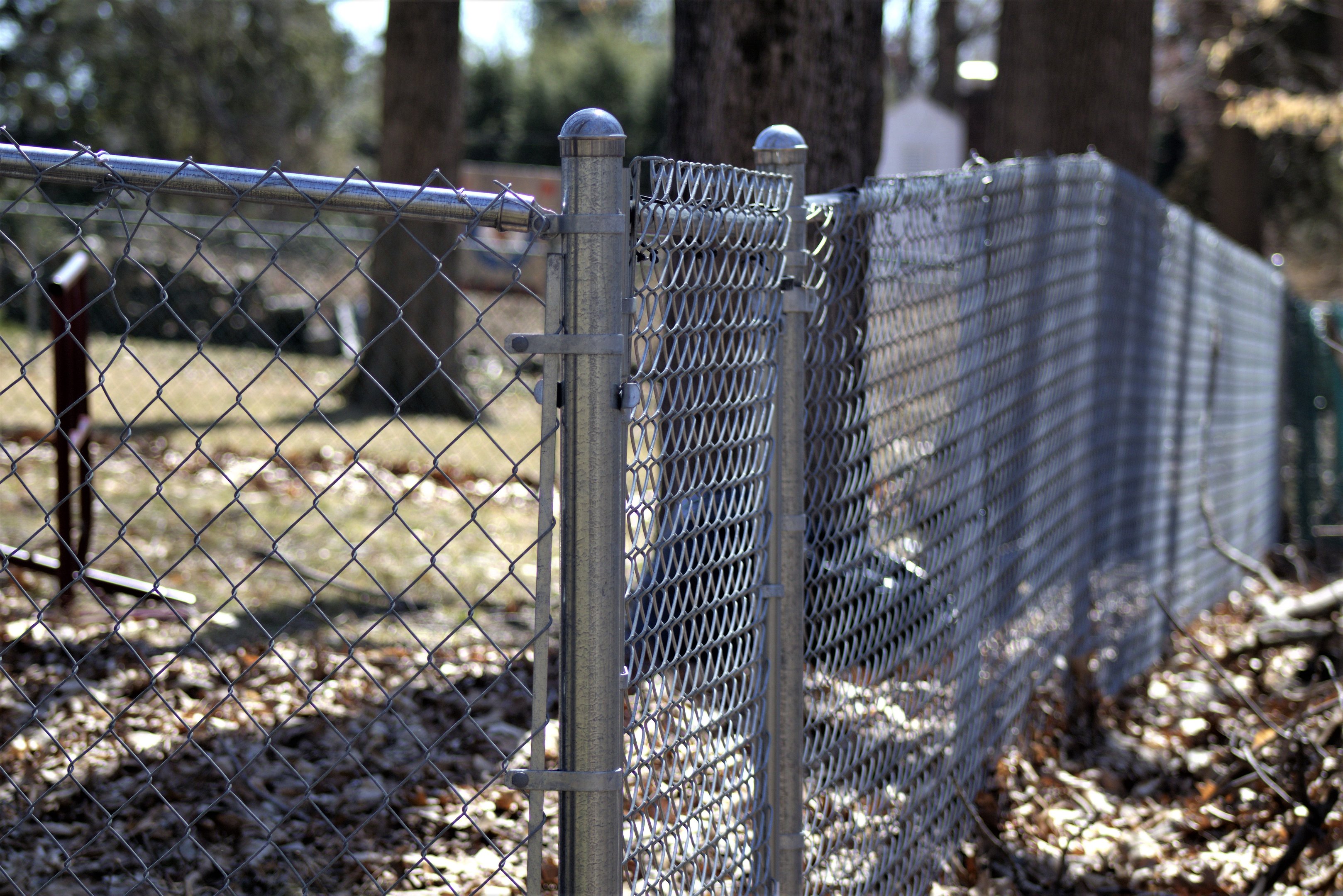 Vinyl coated chain link fence